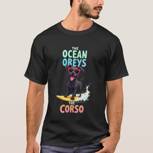 T-shirt Chien de surf Cool Cane Corso (Devant)