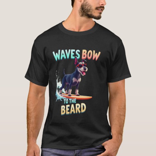 T-shirt Chien de surf Schnauzer cool (Devant)