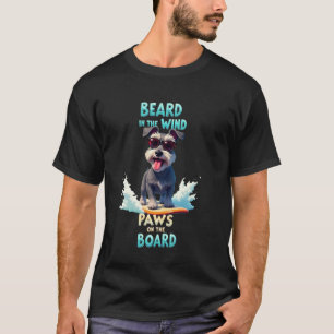 T-shirt Chien de surf schnauzer cool