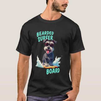 T-shirt Chien de surf schnauzer cool