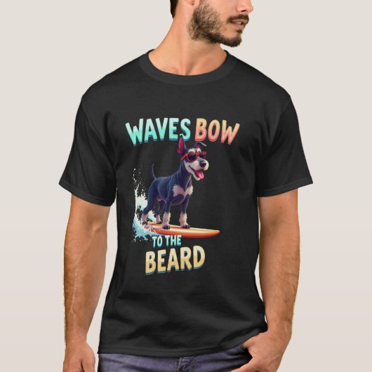 T-shirt Chien de surf Schnauzer cool (Devant)