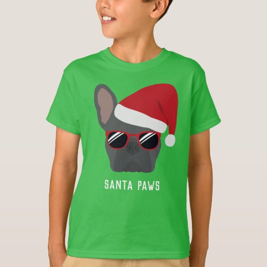 T-shirt Chien de taule bleu de Noël (Devant)