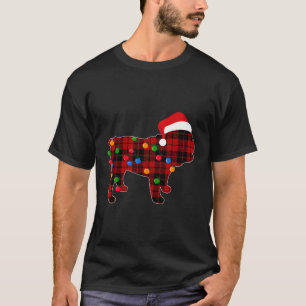 T-shirt Chien de taureau anglais Pyjama rouge patiné Chien