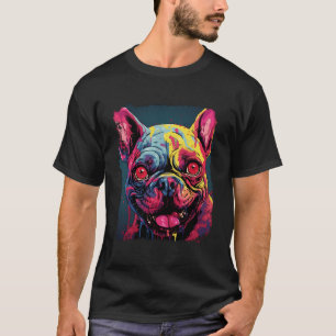T-shirt Chien de taureau français Halloween