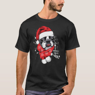 T-shirt Chien de taureau français Joyeux Noël T'all T-shir