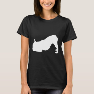 T-shirt Chien de taureau français Yoga Chien de bas