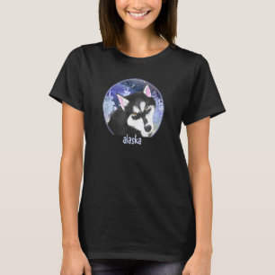 T-shirt Chien de traîneau d'Alaska Husky sibérien Mushing