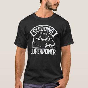 T-shirt Chien de traîneau husky d'Alaska course et musher