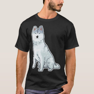 T-shirt Chien de traîneau mignon Husky sibérien