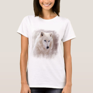 T-SHIRT CHIEN DE TRAÎNEAU SIBÉRIEN BLANC