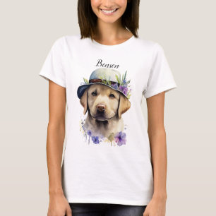 T-SHIRT CHIEN DE TRAIT LABRADOR JAUNE ADORABLE