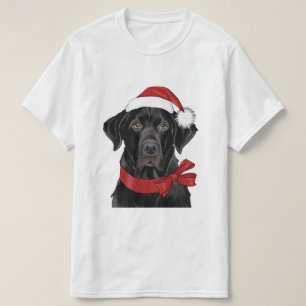 T-shirt Chien de vacances Noël Black Lab