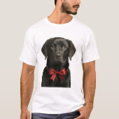 T-shirt Chien de vacances Noël Black Lab (Devant)