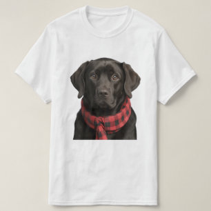 T-shirt Chien de vacances Noël Black Lab