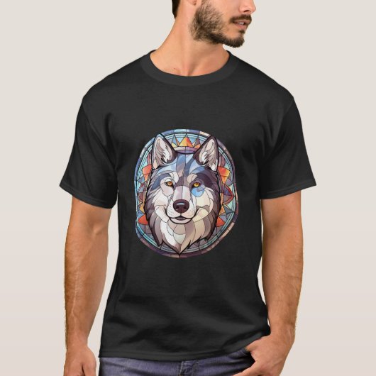 T-shirt Chien de verre doux Strait Sibérien Husky (Devant)