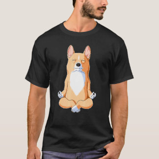 T-shirt Chien de yoga Corgi
