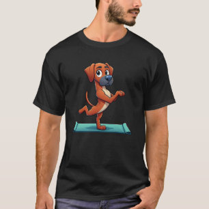 T-shirt Chien de Yoga Rhodesian Ridgeback Drôle de Méditat