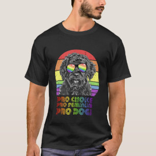 T-shirt Chien d'eau portugais Pro Choice Pro Feminism Pro 