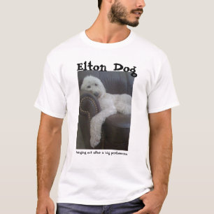 T-shirt Chien d'Elton :  Traîner