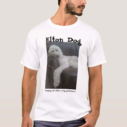 T-shirt Chien d'Elton : Traîner (Devant)
