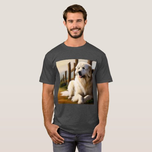 T-shirt Chien des Pyrénées (Devant entier)