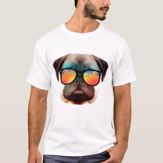 T-shirt Chien d'été cool (Devant)