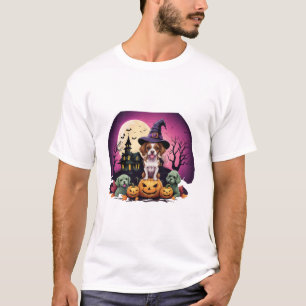 T-shirt Chien d'Halloween Amoureux d'Automne