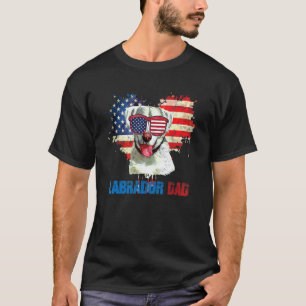 T-shirt Chien d'indépendance Labrador Retriever Papa Drape