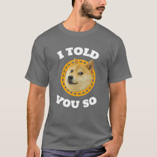 T-shirt Chien Dogecoin Sur La Cryptomonnaie Lune