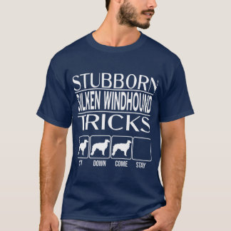 T-shirt Chien Dograce têtu Silken Windhound rétro rétro