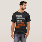 T-shirt Chien d'oiseau de pointeurs courts allemand plus p (Devant entier)