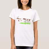 T-shirt Chien d'oiseaux et faisans (Devant)