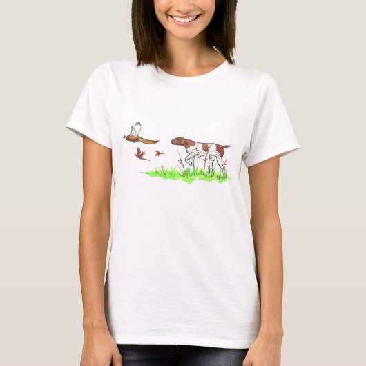 T-shirt Chien d'oiseaux et faisans (Devant)