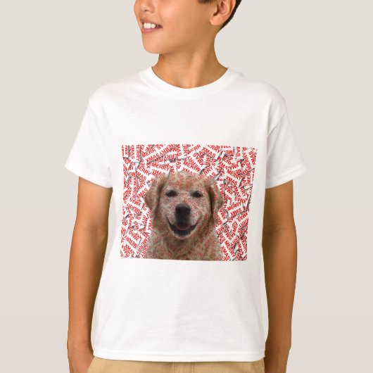 T-shirt Chien d'or de rétritrice souriant de Noël (Devant)