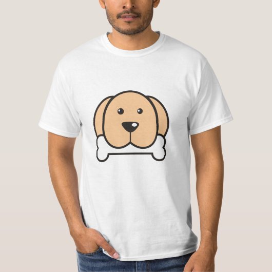 T-shirt Chien drôle avec os (Devant)