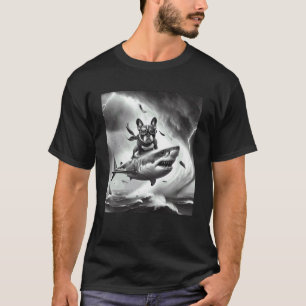 T-shirt Chien drôle Bouledogue français chevauchant un req