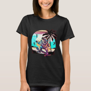T-shirt Chien drôle Bouledogue français planche à roulette