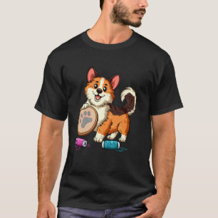 T-shirt Chien Drôle Broderie Point de Croix
