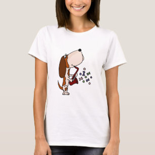 T-shirt Chien drôle de Basset Hound jouant le saxophone