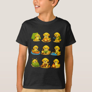 T-shirt Chien drôle de golden retriever randonnée camping
