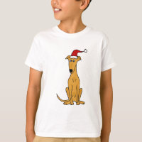 Chien drôle de lévrier dans l'art de Noël de
