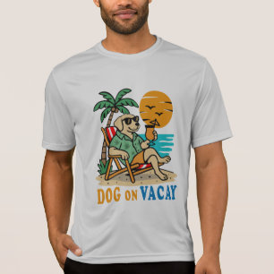 T-shirt Chien Drôle en Vacances Été Mignon