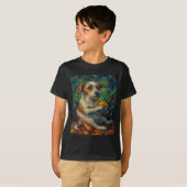 T-shirt Chien drôle mangeant un taco Graphisme  (Devant entier)