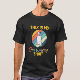 T-shirt Chien drôle marchant Pit Bull Terrier Américain B