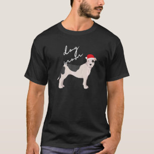 T-shirt Chien drôle noir et blanc American Pit Bull Terrie