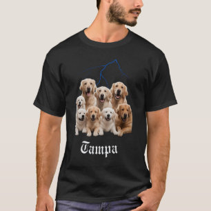 T-shirt Chien Drôle Retriever Golden Contrefaçon Tampa Flo