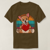 T-shirt Chien drôle Retro I Chien de Coeur Cute Chihuahua (Design devant)