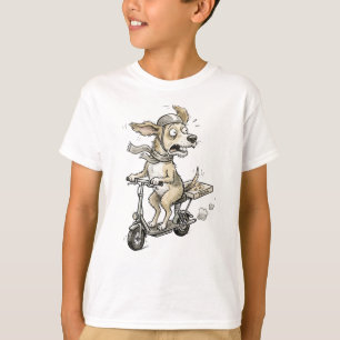 T-shirt Chien drôle sur scooter