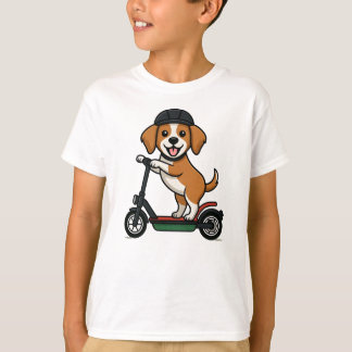 T-shirt Chien drôle sur scooter