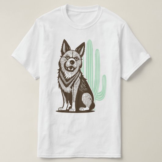 T-shirt chien du désert (Design devant)